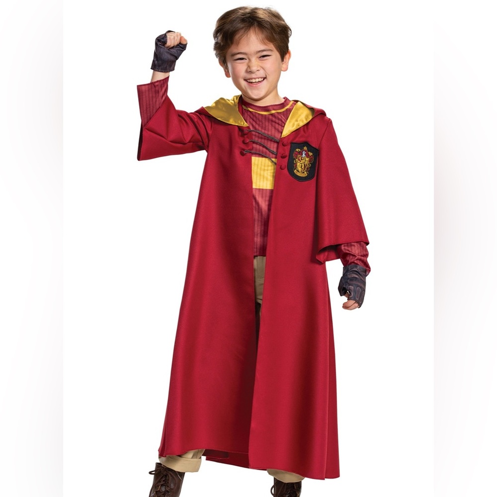 Kid's Harry Potter Deluxe Gryffindor Quidditch Robe Costume